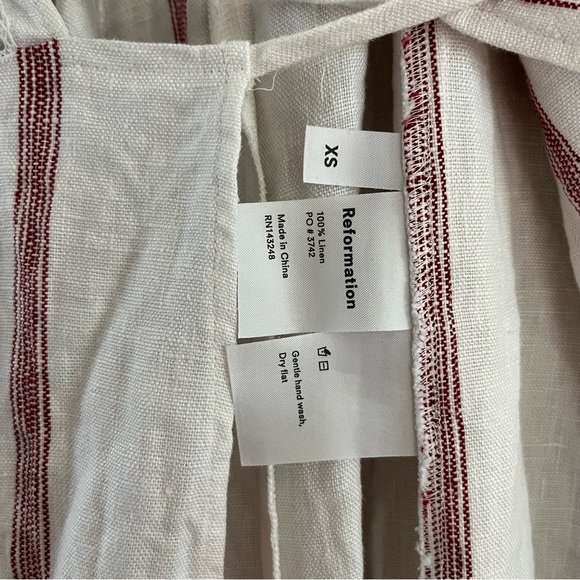 Reformation Daria Wrap Dress in Ivory & red size XS - Picture 5 of 9